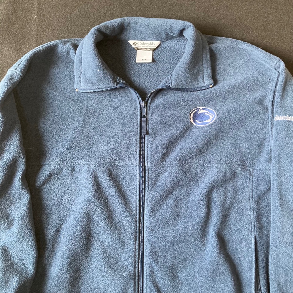 Columbia Penn State Nittany Lions Full Zip Fleece Jacket Mens XL‎ Blue XM6197